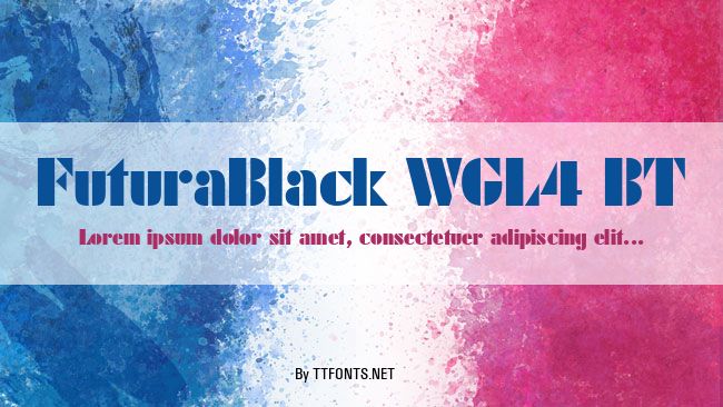 FuturaBlack WGL4 BT example